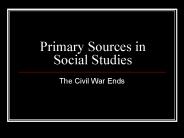 Primary Sources in Social Studies