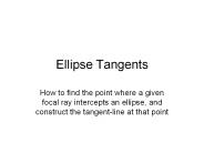Ellipse Tangents