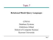 Relational Model Query Languages