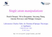 Single atom manipulations Beno