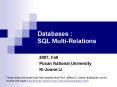 Databases : SQL MultiRelations PowerPoint PPT Presentation