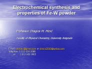 Electrochemical synthesis and properties of Fe-W powder