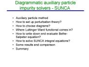 Diagrammatic auxiliary particle impurity solvers SUNCA