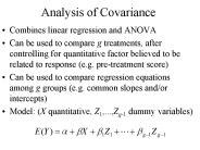 Analysis of Covariance