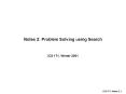 Notes 2: Problem Solving using Search PowerPoint PPT Presentation