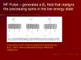 RF Pulse generates a B1 field that realigns the precessing spins in the low energy state PowerPoint PPT Presentation