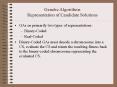 Genetic Algorithms Representation of Candidate Solutions PowerPoint PPT Presentation