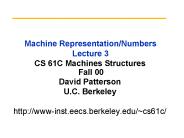 Machine RepresentationNumbers Lecture 3