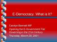 EDemocracy: What is It PowerPoint PPT Presentation