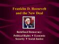 Franklin D' Roosevelt and the New Deal PowerPoint PPT Presentation