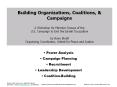 Building Organizations, Coalitions, PowerPoint PPT Presentation