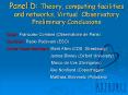 Panel D: Theory, computing facilities and networks, Virtual Observatory Preliminary Conclusions PowerPoint PPT Presentation