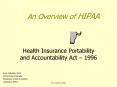 An Overview of HIPAA PowerPoint PPT Presentation