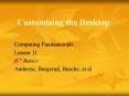Customizing the Desktop PowerPoint PPT Presentation