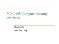 SCSC 455 Computer Security 2009 Spring PowerPoint PPT Presentation