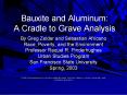 Bauxite and Aluminum: A Cradle to Grave Analysis PowerPoint PPT Presentation