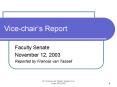 Vicechairs Report PowerPoint PPT Presentation