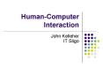 Human-Computer Interaction PowerPoint PPT Presentation
