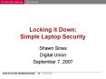 Locking it Down: Simple Laptop Security PowerPoint PPT Presentation