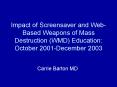 Impact of Screensaver and WebBased Weapons of Mass Destruction WMD Education: October 2001December 2 PowerPoint PPT Presentation