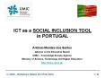 PORTUGAL ICT as a Social Inclusion Tool PowerPoint PPT Presentation