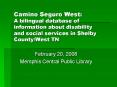 Camino Seguro West: A bilingual database of information about disability and social services in Shel PowerPoint PPT Presentation