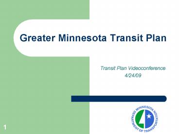 Greater Minnesota Transit Plan