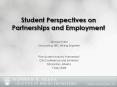 Student Perspectives on Partnerships and Employment PowerPoint PPT Presentation