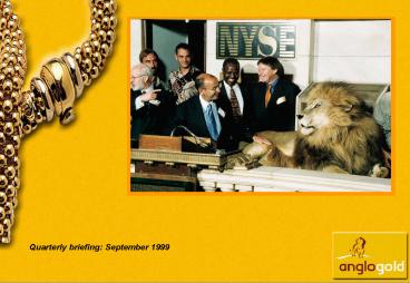 Quarterly briefing: September 1999