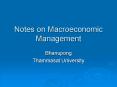 Notes on Macroeconomic Management PowerPoint PPT Presentation