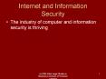 Internet and Information Security PowerPoint PPT Presentation