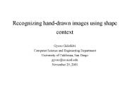 Recognizing hand-drawn images using shape context