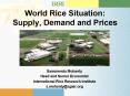 World Rice Situation: Supply, Demand and Prices PowerPoint PPT Presentation