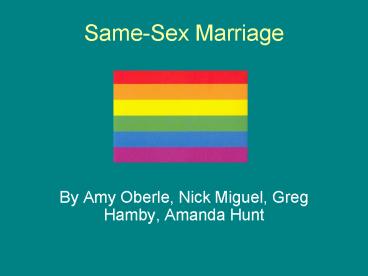 SameSex Marriage