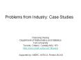 Problems from Industry: Case Studies PowerPoint PPT Presentation