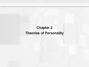 Theories of Personality
