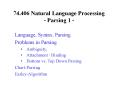 74.406 Natural Language Processing - Parsing 1 - PowerPoint PPT Presentation