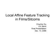Local Affine Feature Tracking in Films/Sitcoms