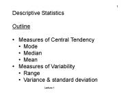 Descriptive Statistics