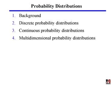 Probability Distributions