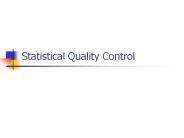 Statistical Quality Control