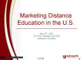 Marketing Distance Education in the U'S' PowerPoint PPT Presentation