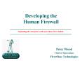 Developing the Human Firewall PowerPoint PPT Presentation