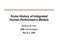 Some History of Integrated Human Performance Models PowerPoint PPT Presentation