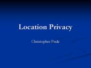 Location Privacy