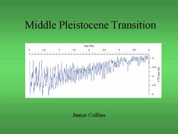 Middle Pleistocene Transition