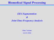 Biomedical Signal Processing