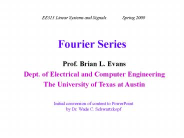 Fourier Series