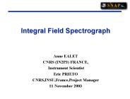Integral Field Spectrograph