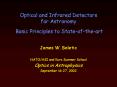 Optical and Infrared Detectors for Astronomy  Basic Principles to State-of-the-art PowerPoint PPT Presentation